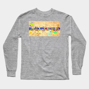 Los Angeles Skyline Grunge Long Sleeve T-Shirt